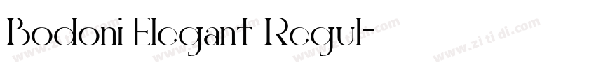 Bodoni Elegant Regul字体转换